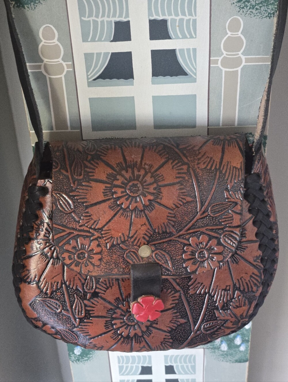 Real Calfskin Leather Hand Made Purse From Mexico